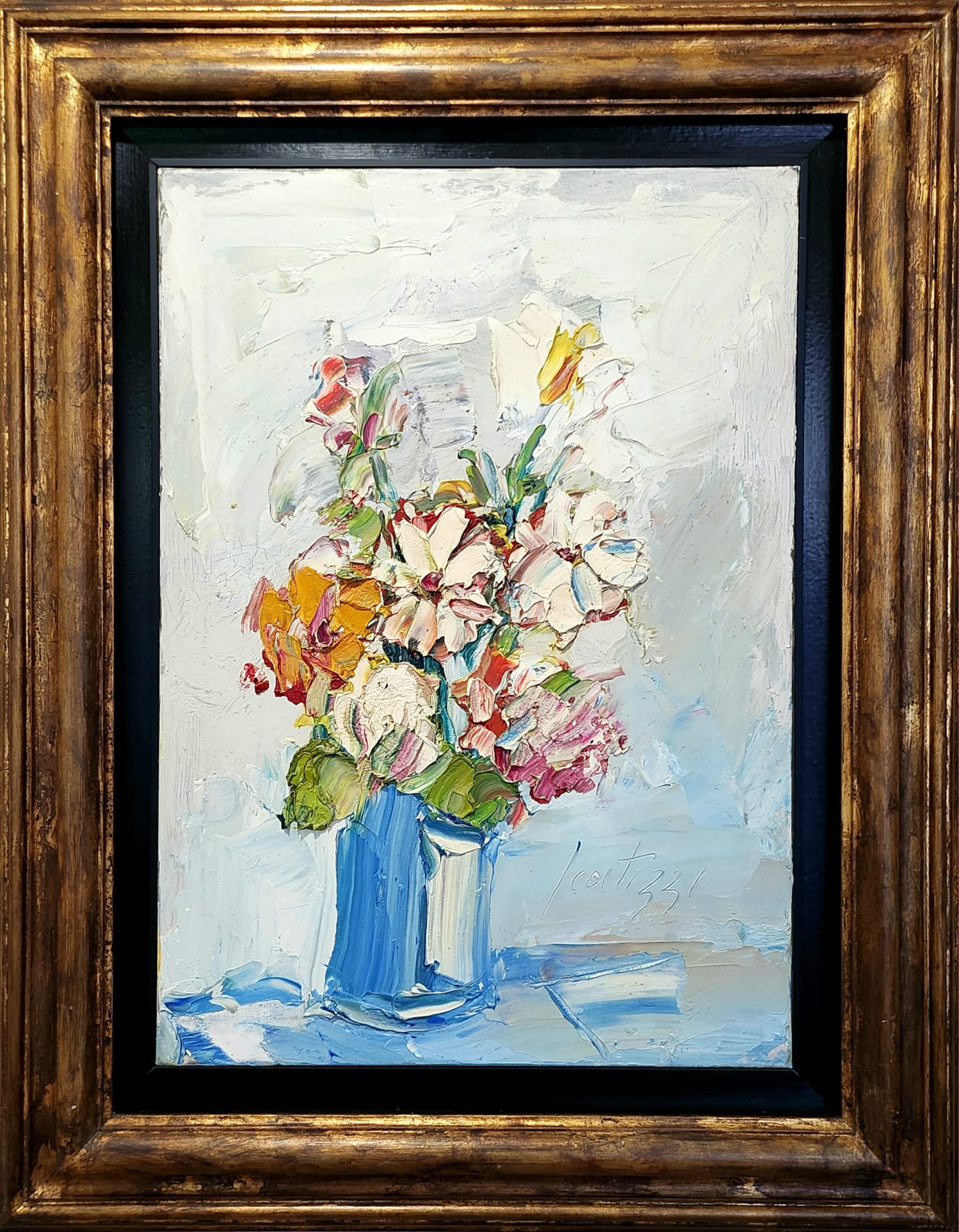 Sergio Scatizzi, Fiori di campo, Olio su tela, cm 70x50, 2005