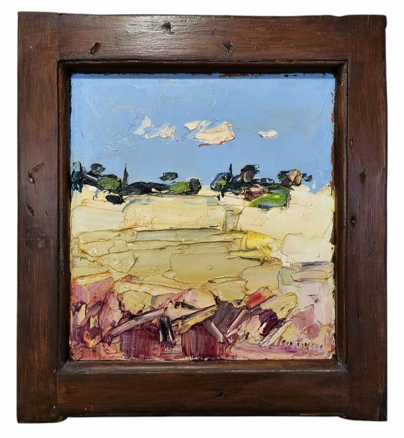 Sergio Scatizzi, Paesaggio, Olio su tavola, cm 51,3x57, 1999