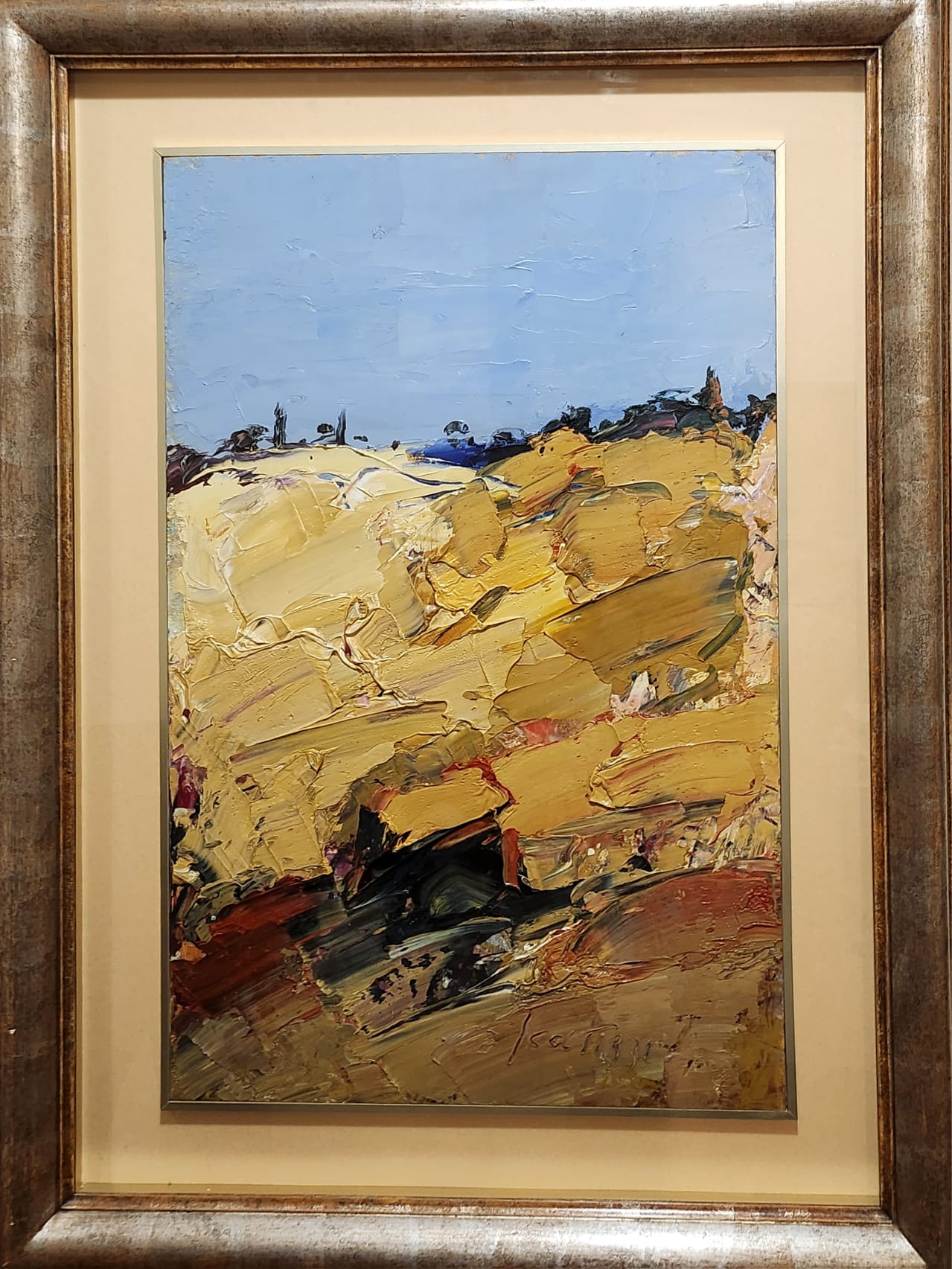 Sergtio Scatizzi, Paesaggio, olio su tavola, cm 70x43, 2002-2003